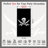 Jolly Roger Pirate Flag Banner Backdrop with Crossed Swords &