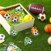 12 Pcs Soccer Diamond Art Keychains Kit for Decor and