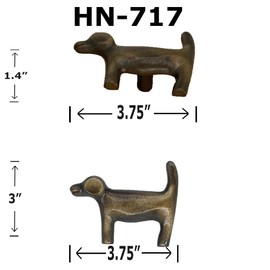 Antique Hardware Depot – 4” Dog Profile Handle - Animal Farmhouse Style Cabinet Pull - 4 in Rustic Bronze Iron Vintage Dresser & Door Knob - Includes All mounting Hardware - HN717 - Quantity (8)