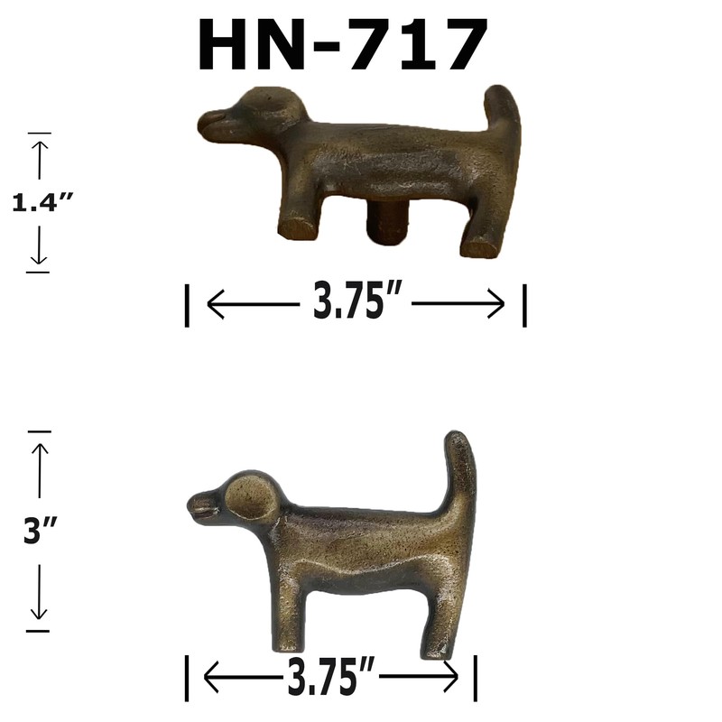 Antique Hardware Depot – 4” Dog Profile Handle - Animal