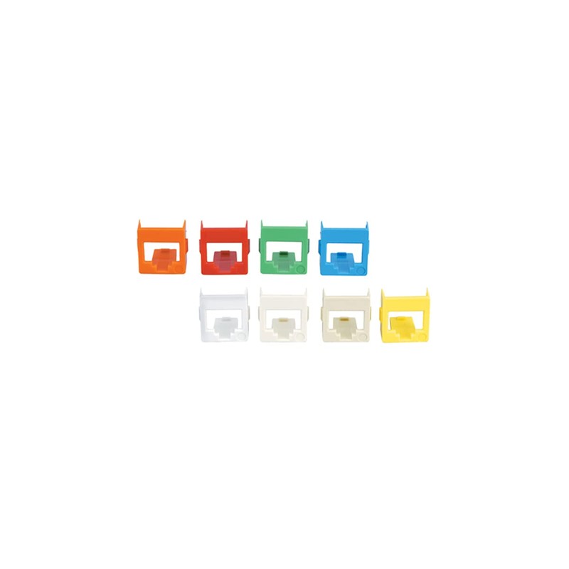 Primex Suttle Tool-Less Cat6 Data Jack with 8 Color-Coded Bezels