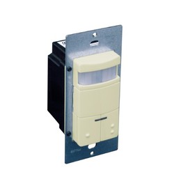 Leviton Dual-Relay, Decora Passive Infrared Wall Switch Occupancy Sensor, 180 Degree, 2100 sq. ft. Coverage, ODS0D-IDI, Ivory