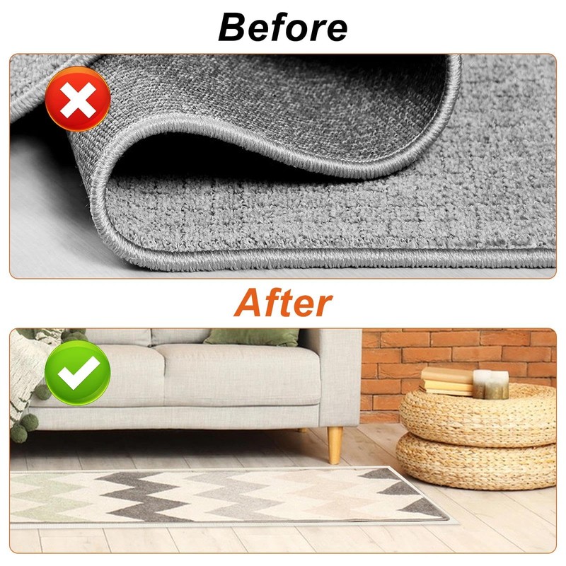 Comzantor Pack of 2 Carpet Stoppers, Non-Slip Mats for Carpet,