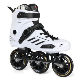 3 Wheel Inline Skates for Adult Women Men,Professional Outdoor Fitness 3X110 Mm Wheels Roller Skates Blades for Unisex (White, Men 7/Women 8 40)
