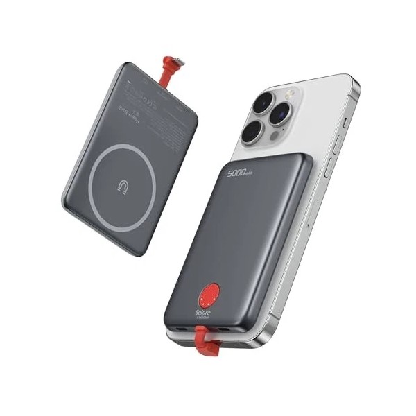 MOKiN Slim Magnetic Power Bank 5000mah, PD 20W Fast Charging