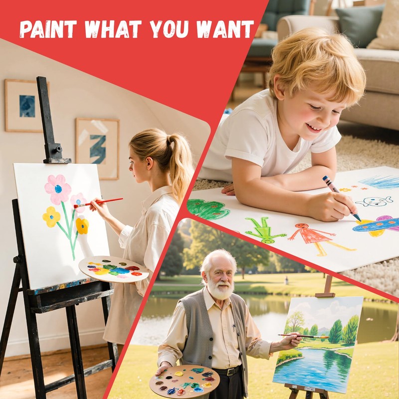 Simetufy 32 Pack 11 x 14 Inch Canvas Boards for