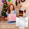 deweisn Floor Mount Tri-Fold Lighted Vanity Mirror with 21 LED