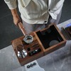 KNODOS Wooden Espresso Knock Box Walnut Dump Bin for Coffee