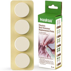 haakaa Electric Nail Trimmer Replacement Pads Baby Nail Trimmer Heads for Standard Baby Nail File, Suitable for 0-3 Months, Oatmeal