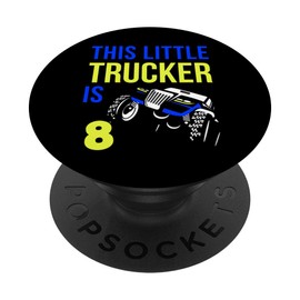 Blue Yellow Monster Trucks 8 Year Old 8th Birthday Boy Gift