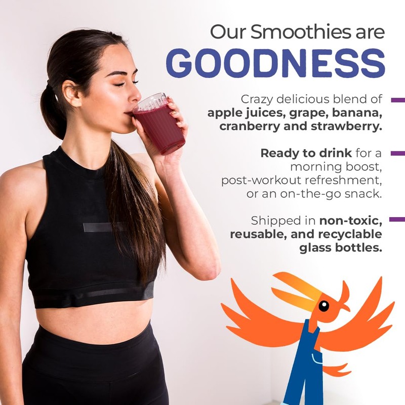 Odwalla Berries Smoothie - Fruit Smoothie Mix Ready to Drink