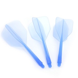VGEBY 3 Integrated Dart Flights and Rods, Anti-Breakage Dart Accessory Kit 80 mm Standard Shape Transparent (Blue)