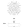 Brushed Nickel Rain Shower Head, 9" Round Rainfall Waterfall Overhead