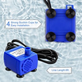 AYNEFY Cat Water Fountain Pump,Pet Water Fountain Pump Motor Submersible Electric with 5.9ft Long Cable for Pet Drinking Fountain Cat Water Dispenser Replacement