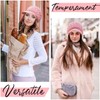 CINGHIA Baskenmütze Damen Winter,Barett Damen,Strickmütze Damen,Wintermütze Damen,Damen Baskenmütze,Mütze Rosa Damen,Strickmützen