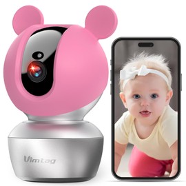 VIMTAG Baby Camera, 3.5K/6MP 360° Pan/Tilt Indoor 2.4G WiFi Camera for Pet/Dog/Home Security with Phone App/2-Way Audio/Night Vision, Human/Sound/Motion Detection, Support Alexa/Up to 512G TF Card