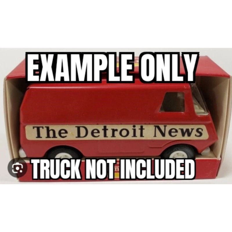 Tiny Tonka Truck Detroit News Decals For Tiny Tonka Van,