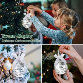 Yueshop Christmas Memorial Baubles Ornaments Feather Ball “I Have an Angel in Heaven” With Small Angel Christmas Bauble Ornament, Mum Dad Son Daughter Hanging Decoration (My Brother)