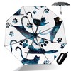American Panda Folding Umbrella, One-touch Automatic Open/Close, Carabiner Handle, Diameter