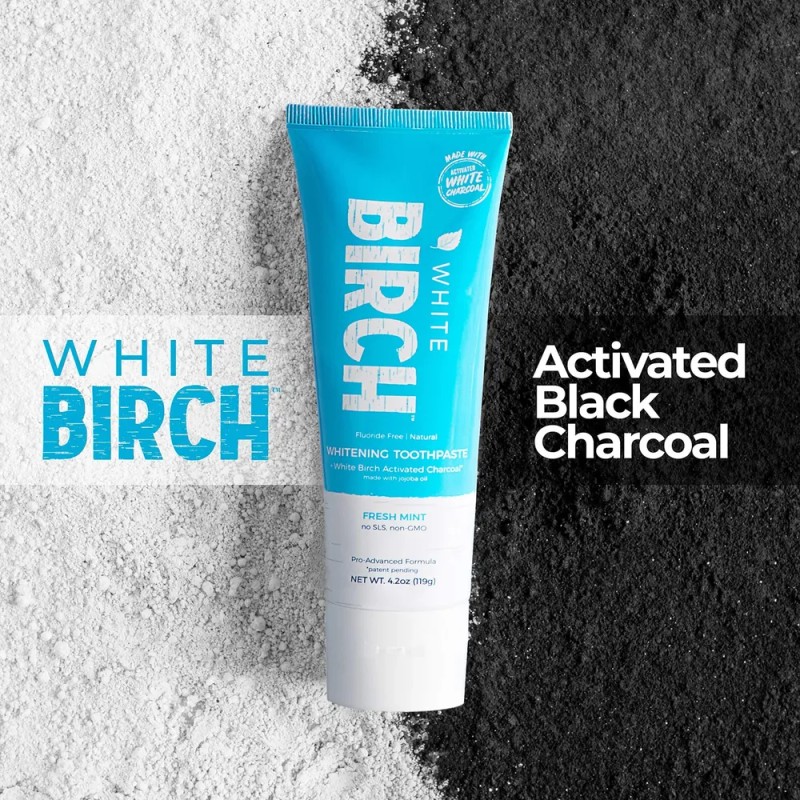 Pasta De Dientes White Birch Con Carbón Activado Para Blanqu