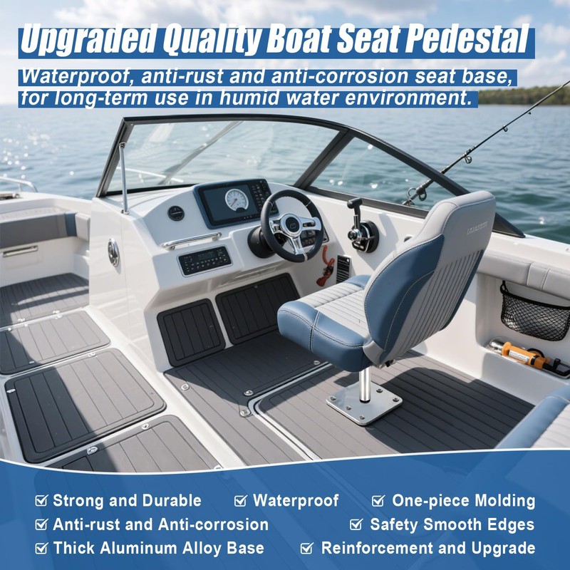 Boat Seat Pedestal 7" x 7" Boat Seat Base with