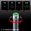 Sanwa Supply LP-GL1018GY Laser Pointer Green Laser Irradiation Shape Variable