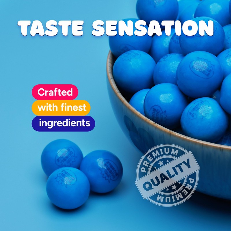 Gumballs for Gumball Machine Refill - 1 Inch Blueberry Flavored