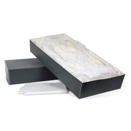 Gaylord Archival Blue/Grey Wedding Dress & Textile Preservation Box with Tissue Paper - 18W x 60L x 5" H