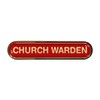 Capricornone Church Warden Red Gel Domed School Bar Badge