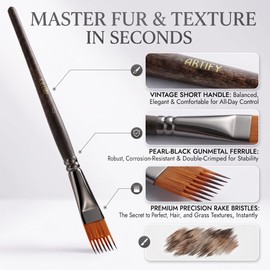 Artify 5 Pcs Professional Grainer Brush Set for Textured Painting #3–#11