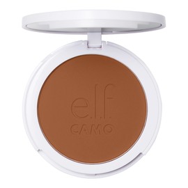 e.l.f. Camo Powder Foundation, Lightweight, Primer-Infused Buildable & Long-Lasting Medium-to-Full Coverage Foundation, Tan 460 W