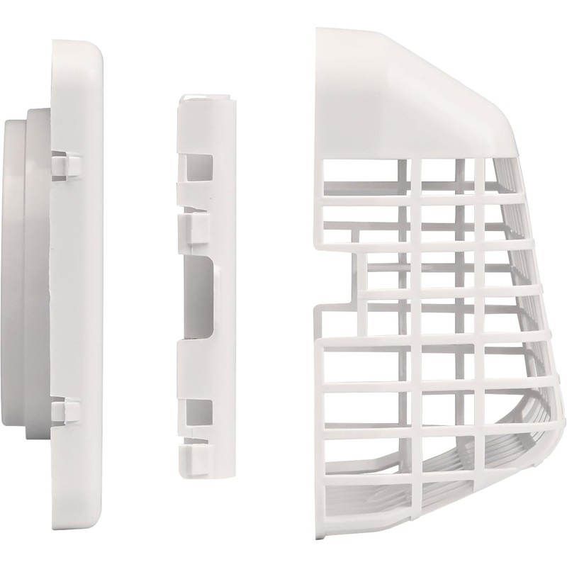 Deflecto Easy Clean Louvered Dryer Hood with Bird Guard, 4”