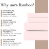 FabGoods Bamboo Fitted BedSheet (Pale Rose)