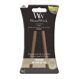 Woodwick Auto Reeds Refills | Car Air Freshener | Fireside | Up to 30 Days of Fragrance | 2 Count