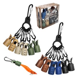CHANGJIQ Squid Cover 12-Piece Set with Carabiner for Squid Accessories Squid Holder Fishing Jig Protection Egging Fishing Hook Cover Lure Rigging Hook Cover Squid Safety Protector Anti-Poke Fishing
