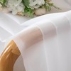Lecloud - Juego de cortinas transparentes blancas de 63 pulgadas