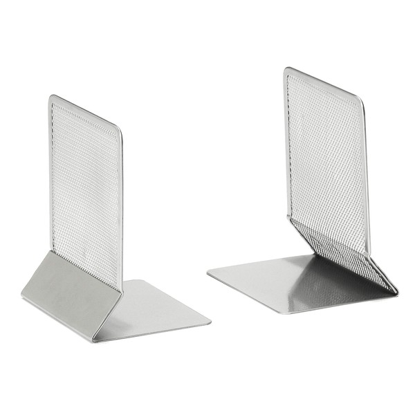 OSCO Silver Wiremesh Bookends | 1 Pair | Two Bookends