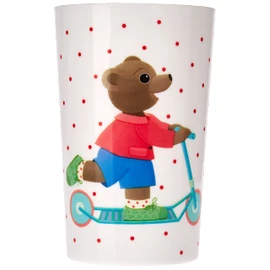 FUN HOUSE 005443 Bear Family Glass for Children Polypropylene White 10 x 0.025 x 6.5 cm