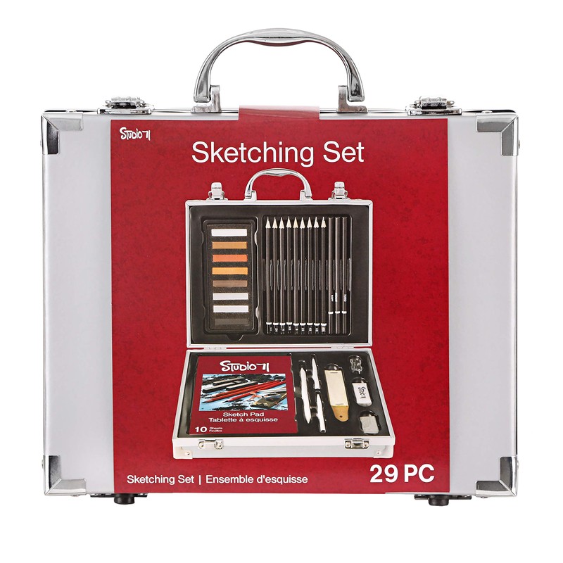 Darice Studio 71 Portable Sketching Art Set, 29 Pieces