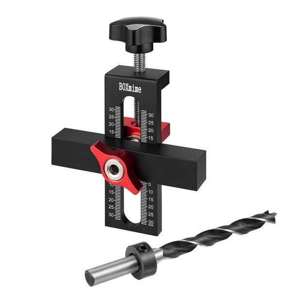 BOXmime Cabinet Door Mounting Jig, 2-in-1 Hinge Installation Positioning Tool