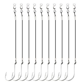SEAOWL Circle Hooks Rigs,Steel Catfish Hook Rig,Octopus Fishing Hook with Leader,Fishing Circle Hook Wire for Saltwater Freshwater