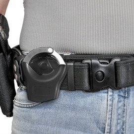 Handcuff Case, Tactical Handcuff Holder Portable Open Top Handcuff Belt Clip Case with Quick Release for Below 2.3 '' Duty Belt