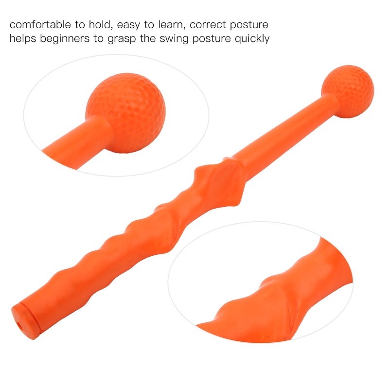 Mini Rubber Metal Golf Swing Training Grip Trainer Pole Bar