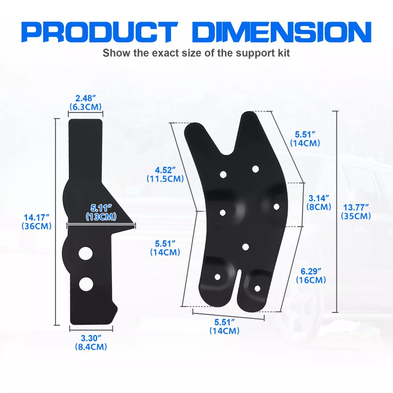 WARRENAU Steering Box Frame Support Kit Fit For Chevy GMC