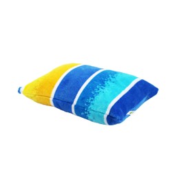 Lazy Lizard Beach & Pool Pillow | Super Soft, Ultra Comfy, & Colorful Cabana Pillow | 10-''x14-'' Inches with Removable Insert, Yellow & Blue