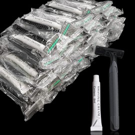 (100 Pack) Kheoxusa Disposable Razors,Disposable Razors For Women,Mens Disposable Razors,Bulk Razors Disposable Individually Wrapped for Men,Women and Lady,Multipurpose Individually Wrapped-Gray