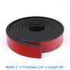 WochiTV Adhesive Rubber Strips Rolls, 1" Wide x 1/4" Thick