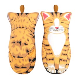 Oven Mitts 1 Pair Cute Cat Claw Oven Gloves Cotton Anti Scald Insulation Gloves for Microwave Kitchen Cooking Baking Barbecue