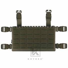 Krydex Tactical MK5 Micro Fight Chassis Laser Cut Chest Rig Lightweight Tactical Vest 5.56 MP7  Placard - Color: Ranger Green
