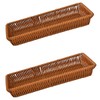 RT&BS 2pcs 10.6'' Wicker Bread Basket, Hand Woven Tabletop Food